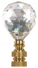 Satco Products Inc. 90/1736 - Ball Cut Crystal Finial; 2-1/4" Height; 1/4-27
