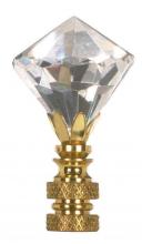 Satco Products Inc. 90/1738 - Diamond Cut Crystal Finial; 2-1/4" Height; 1/4-27