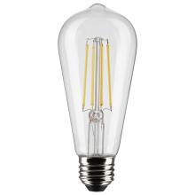 Satco Products Inc. S21364 - 8 Watt ST19 LED; Clear; Medium base; 90 CRI; 3000K; 120 Volt