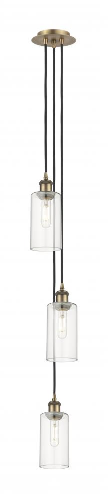 Crown Point - 3 Light - 7 inch - Brushed Brass - Multi Pendant