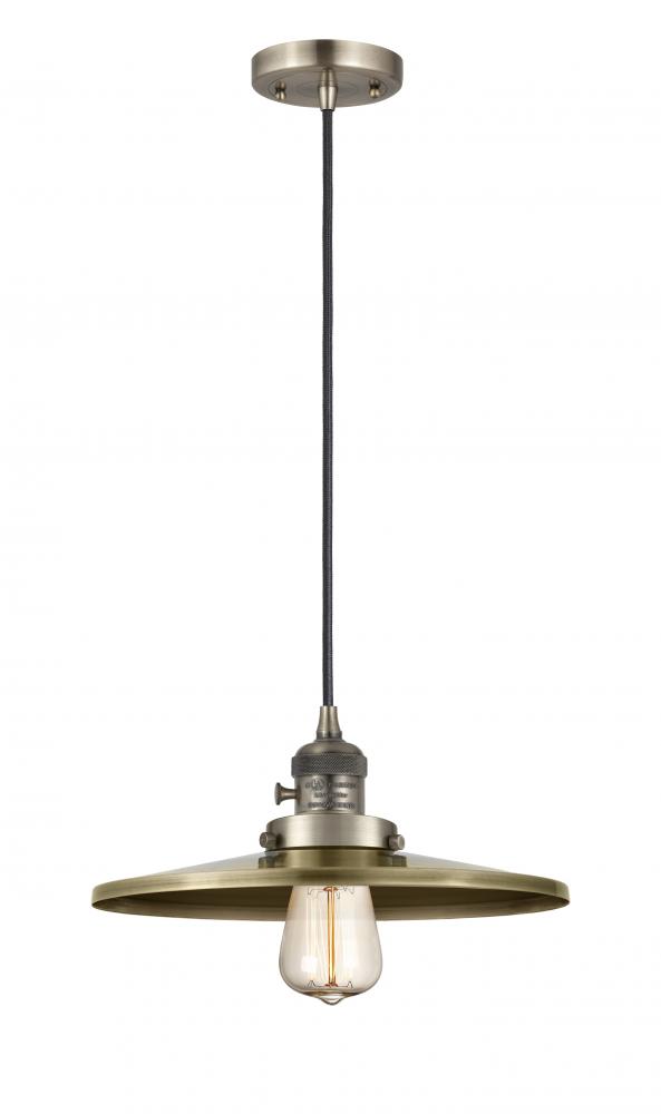 Appalachian - 1 Light - 12 inch - Antique Brass - Cord hung - Mini Pendant