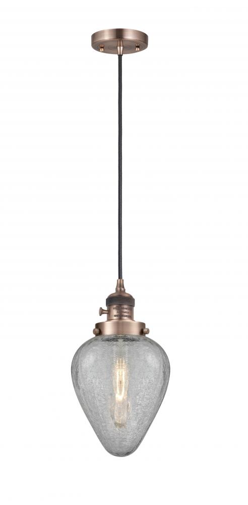 Geneseo - 1 Light - 7 inch - Antique Copper - Cord hung - Mini Pendant