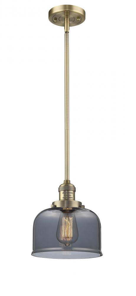 Bell - 1 Light - 8 inch - Brushed Brass - Stem Hung - Mini Pendant