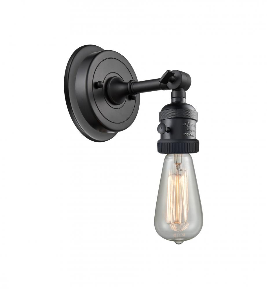 Bare Bulb - 1 Light - 5 inch - Matte Black - Sconce