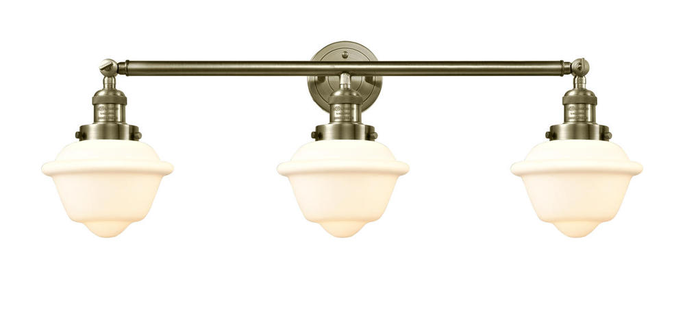 Oxford - 3 Light - 34 inch - Antique Brass - Bath Vanity Light