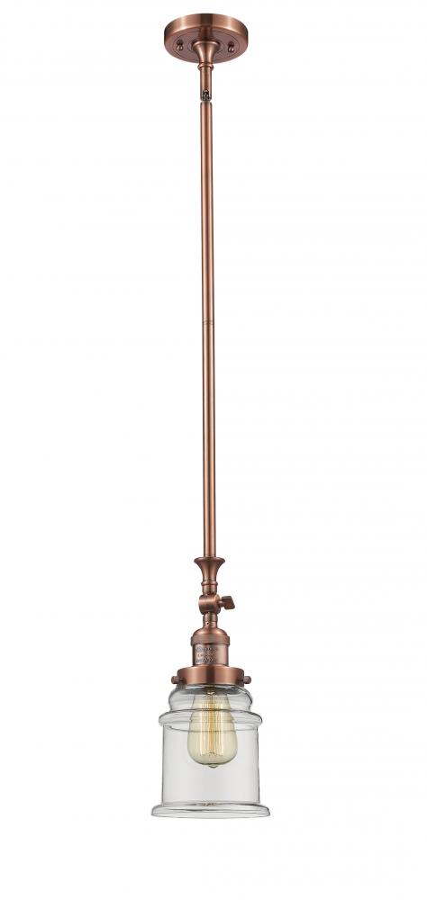 Canton - 1 Light - 6 inch - Antique Copper - Stem Hung - Mini Pendant