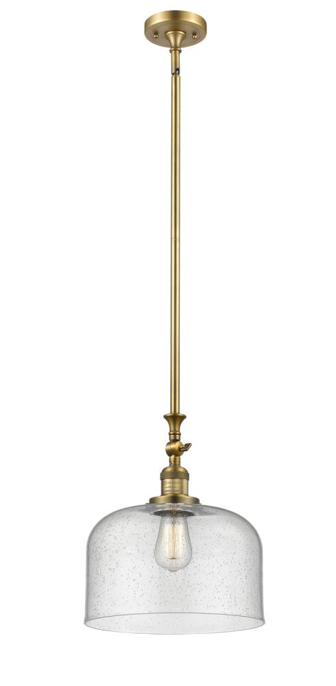 Bell - 1 Light - 12 inch - Brushed Brass - Stem Hung - Mini Pendant