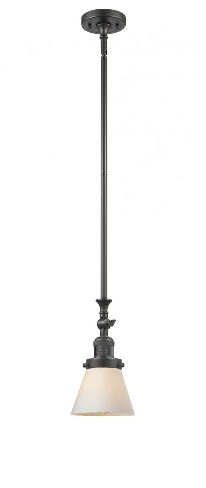 Cone - 1 Light - 6 inch - Oil Rubbed Bronze - Stem Hung - Mini Pendant