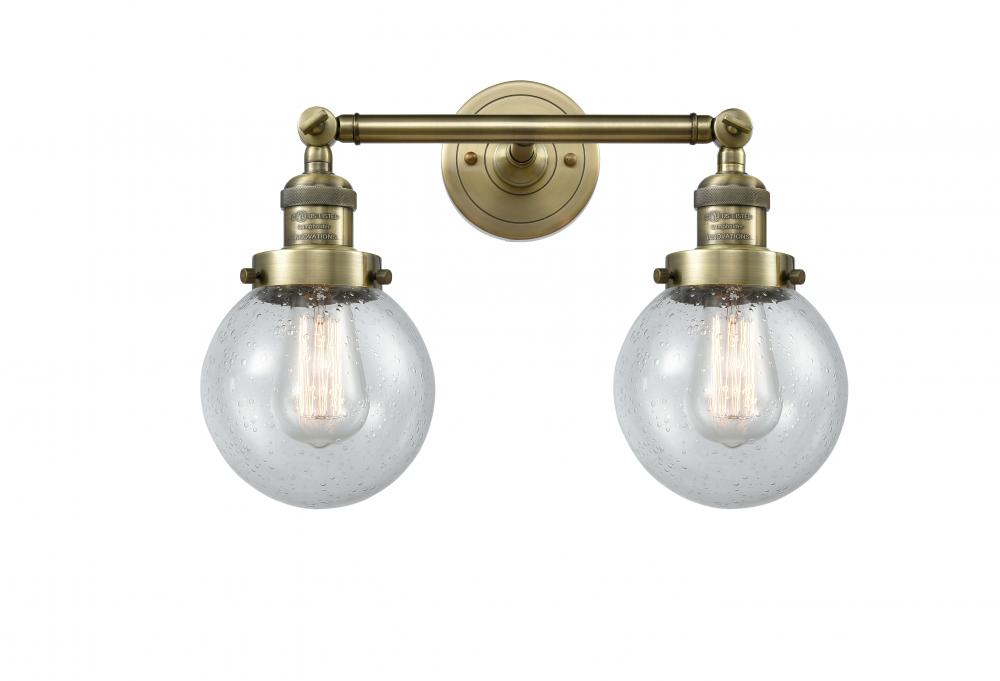 Beacon - 2 Light - 17 inch - Antique Brass - Bath Vanity Light