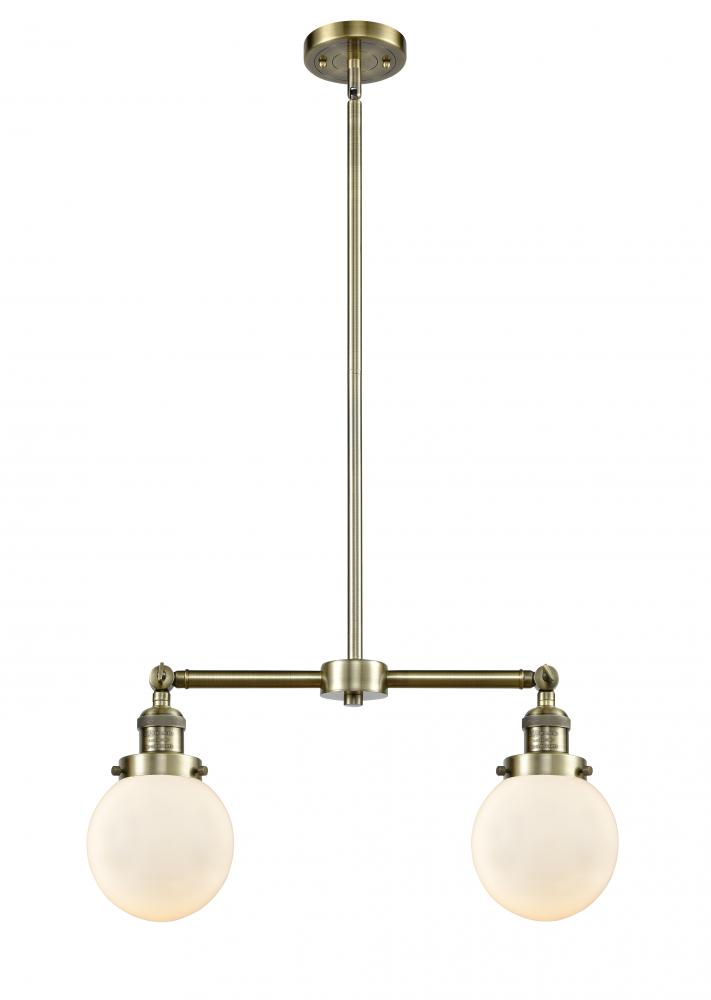 Beacon - 2 Light - 23 inch - Antique Brass - Stem Hung - Island Light