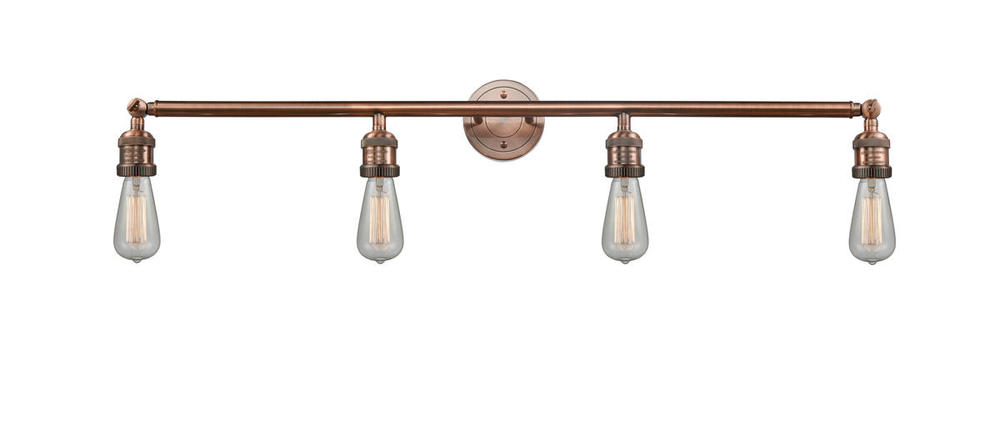 Bare Bulb - 4 Light - 42 inch - Antique Copper - Bath Vanity Light