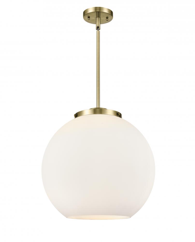 Athens - 3 Light - 16 inch - Antique Brass - Cord hung - Pendant