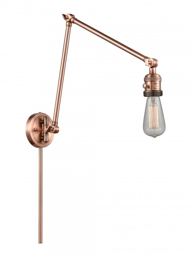 Bare Bulb - 1 Light - 5 inch - Antique Copper - Swing Arm