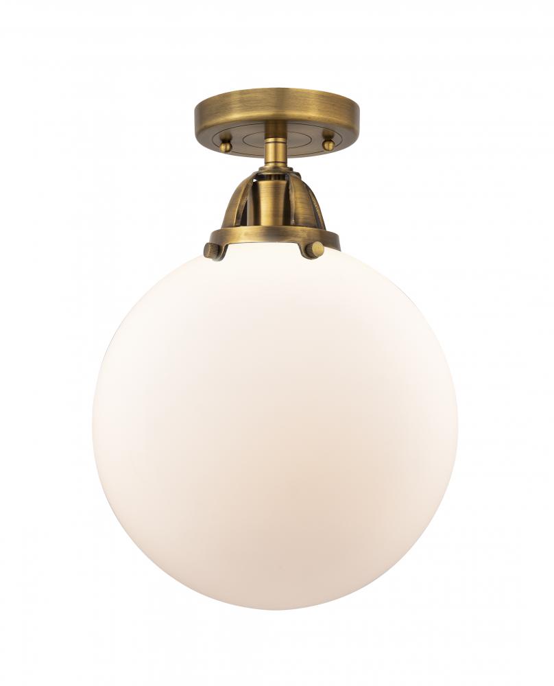 Beacon - 1 Light - 10 inch - Brushed Brass - Semi-Flush Mount