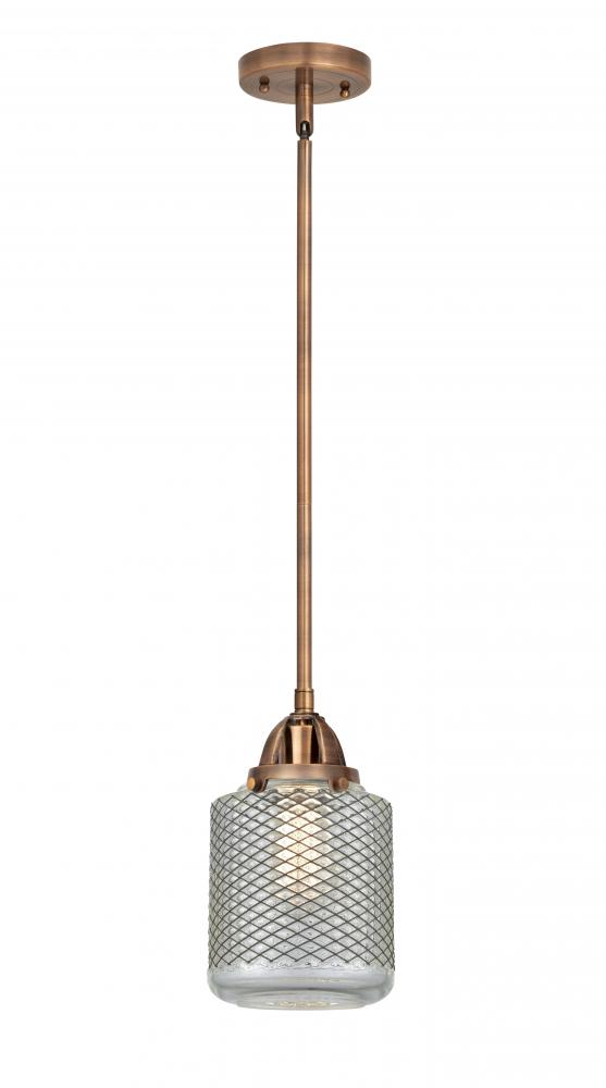 Stanton - 1 Light - 6 inch - Antique Copper - Cord hung - Mini Pendant