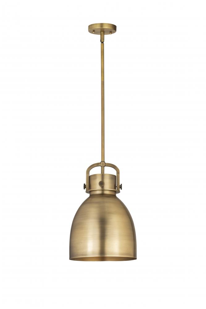 Newton Bell - 1 Light - 10 inch - Brushed Brass - Mini Pendant