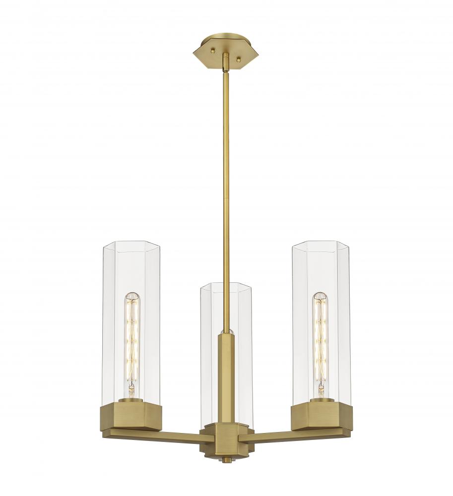 Claverack - 3 Light - 22 inch - Brushed Brass - Pendant