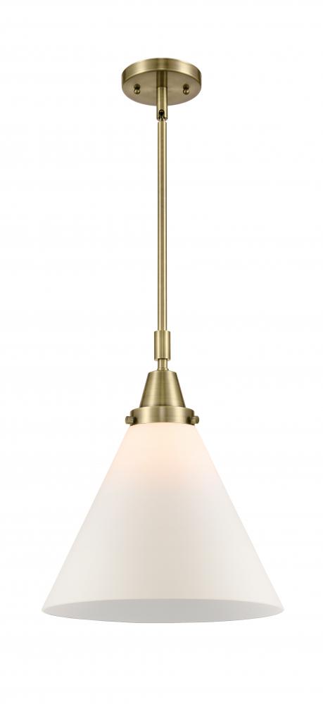 Cone - 1 Light - 12 inch - Antique Brass - Mini Pendant
