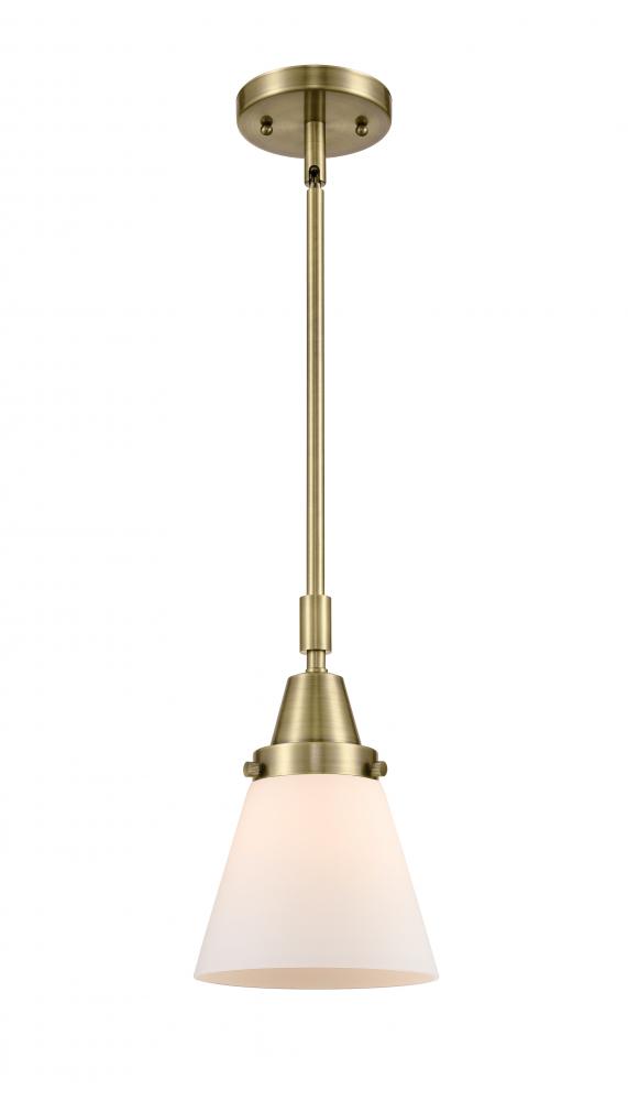 Cone - 1 Light - 6 inch - Antique Brass - Mini Pendant