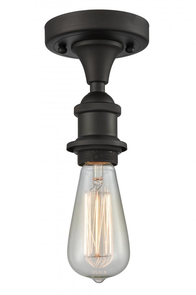 Bare Bulb - 1 Light - 5 inch - Oil Rubbed Bronze - Semi-Flush Mount