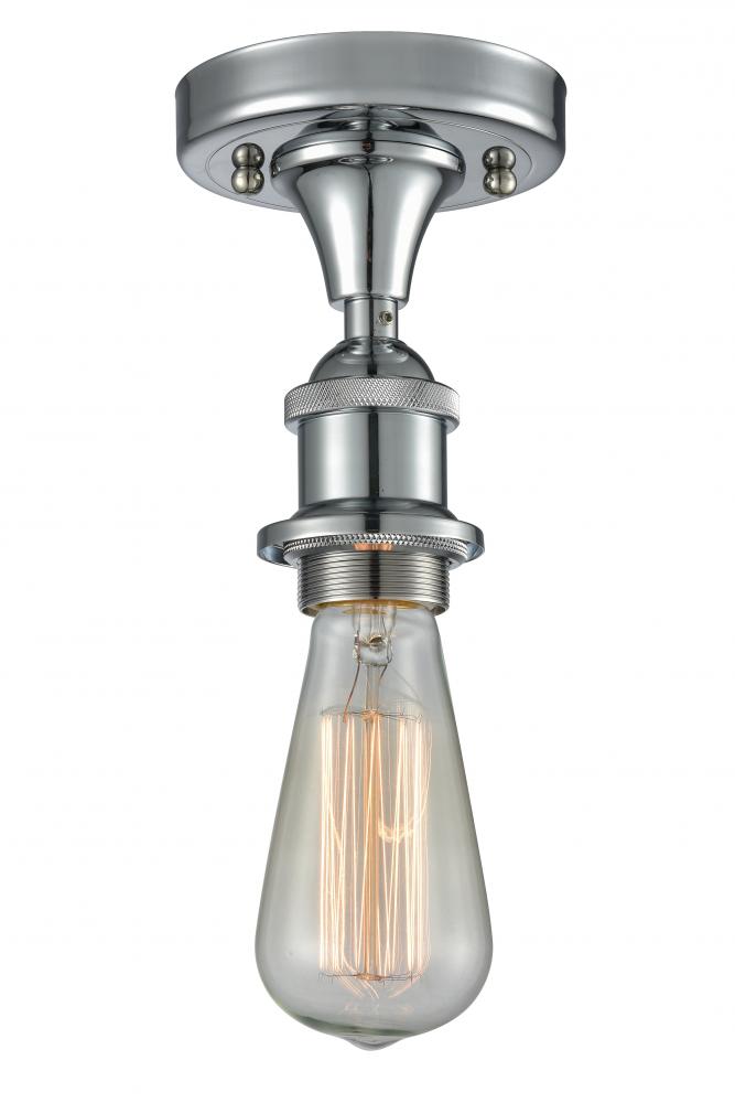 Bare Bulb - 1 Light - 5 inch - Polished Chrome - Semi-Flush Mount