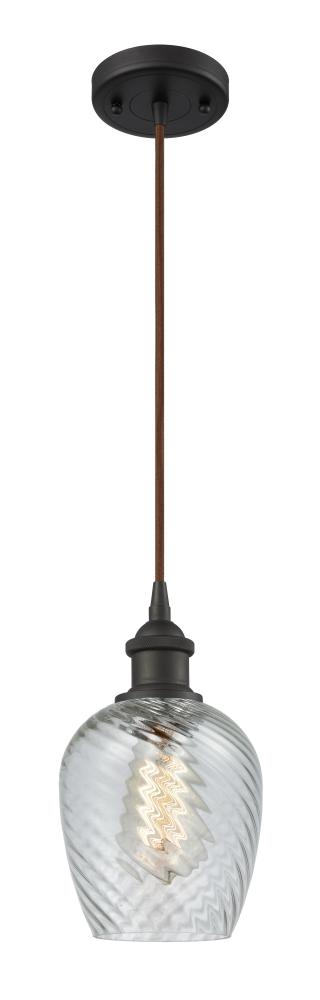 Salina - 1 Light - 6 inch - Oil Rubbed Bronze - Cord hung - Mini Pendant