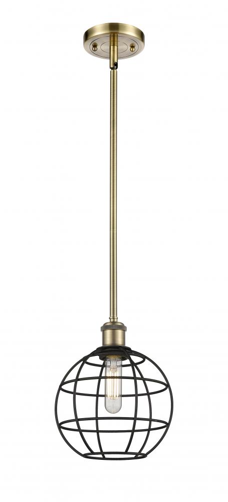 Lake Placid - 1 Light - 8 inch - Antique Brass - Mini Pendant