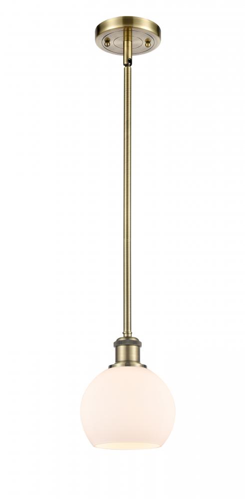 Athens - 1 Light - 6 inch - Antique Brass - Mini Pendant