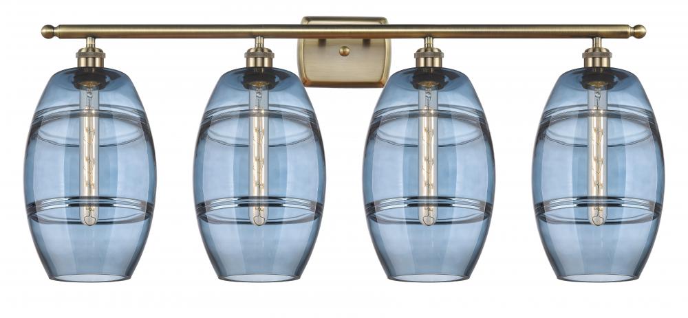 Vaz - 4 Light - 38 inch - Antique Brass - Bath Vanity Light