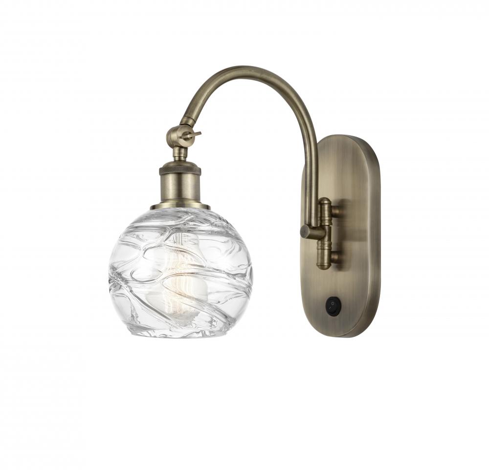 Athens Deco Swirl - 1 Light - 6 inch - Antique Brass - Sconce