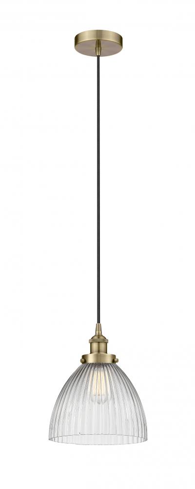 Seneca Falls - 1 Light - 10 inch - Antique Brass - Cord hung - Mini Pendant