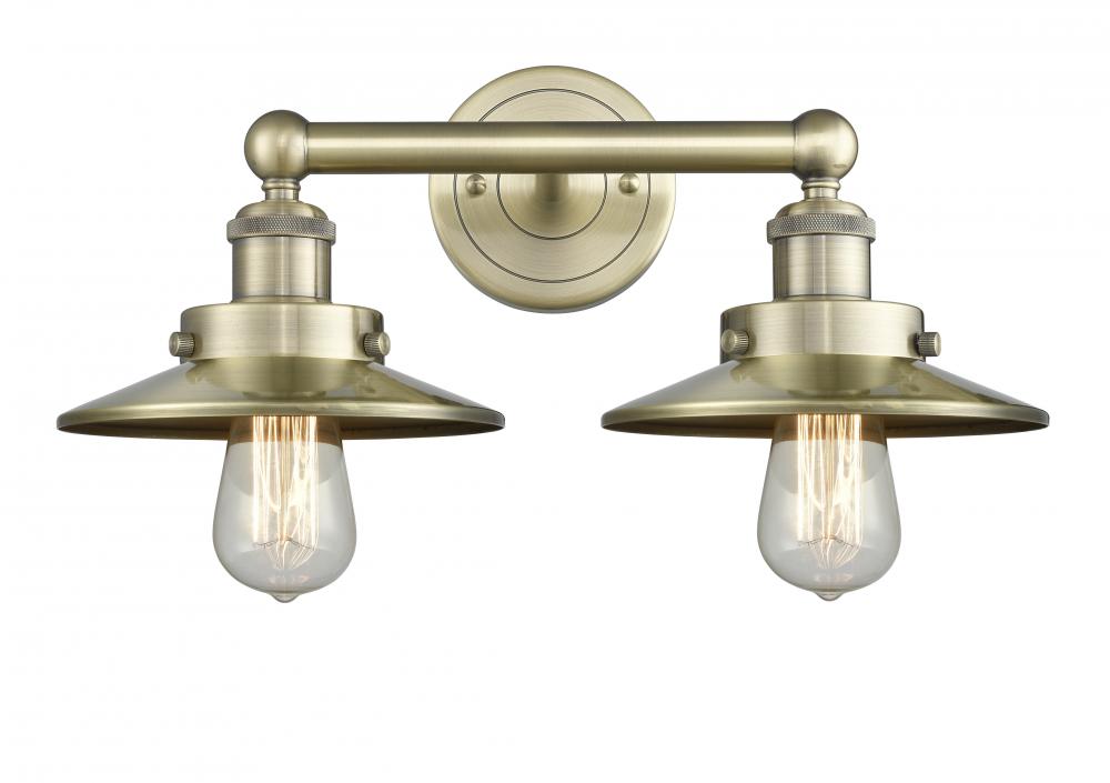 Edison - 2 Light - 17 inch - Antique Brass - Bath Vanity Light