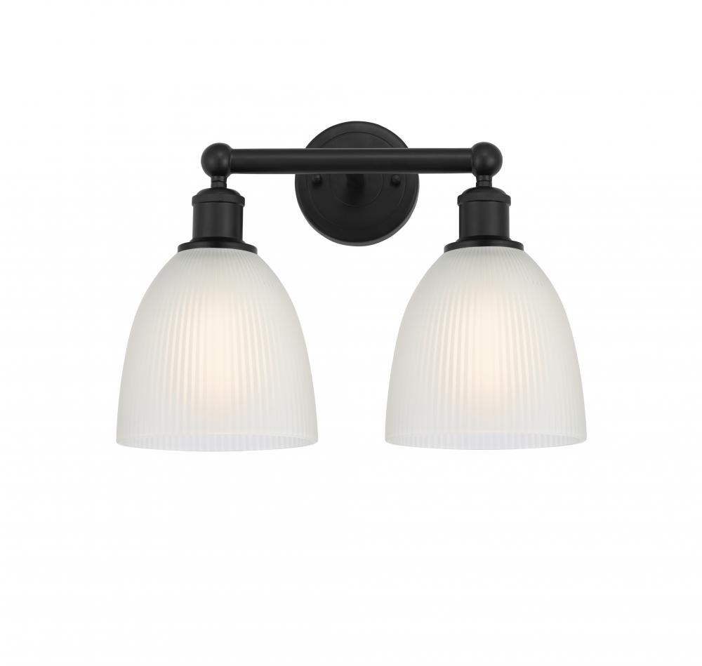 Castile - 2 Light - 15 inch - Matte Black - Bath Vanity Light