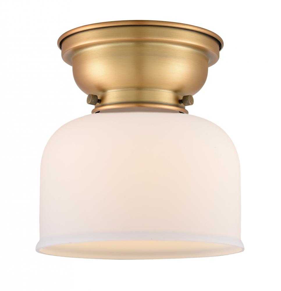 Bell - 1 Light - 8 inch - Brushed Brass - Flush Mount