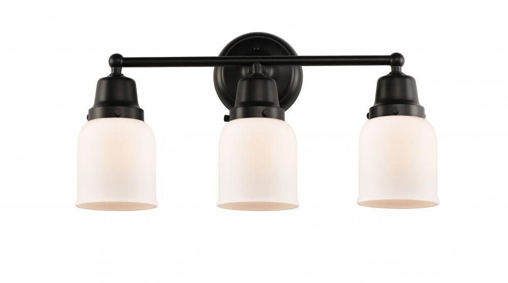 Bell - 3 Light - 21 inch - Matte Black - Bath Vanity Light