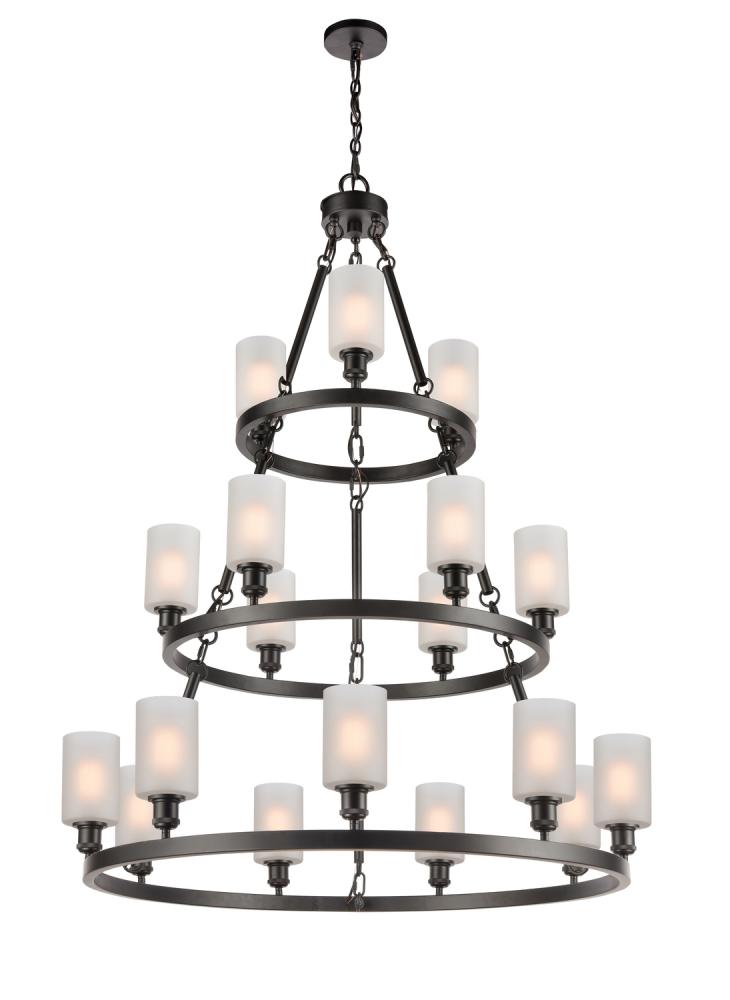 Clymer - 18 Light - 40 inch - Matte Black - Chain Hung - Chandelier