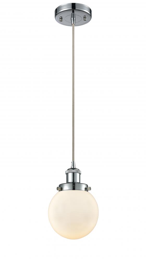 Beacon - 1 Light - 6 inch - Polished Chrome - Cord hung - Mini Pendant