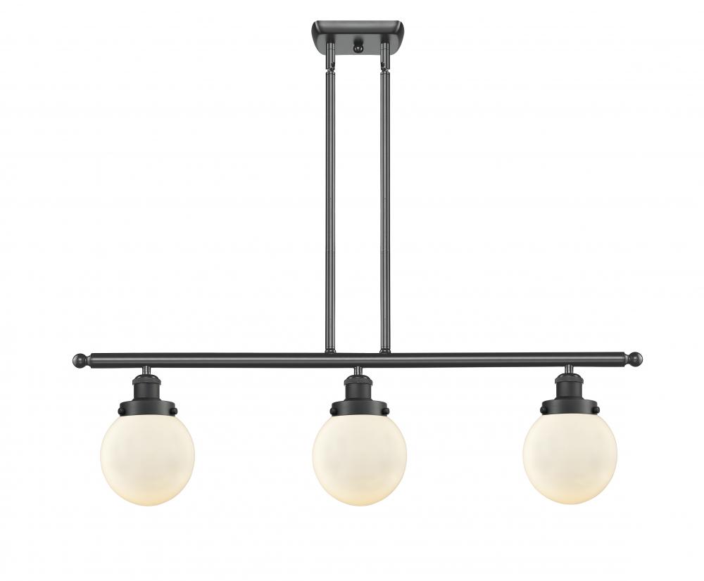 Beacon - 3 Light - 36 inch - Matte Black - Stem Hung - Island Light