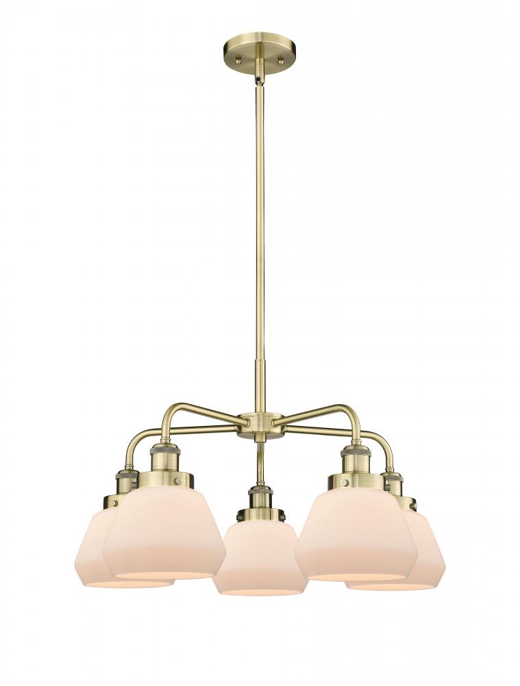 Fulton - 5 Light - 26 inch - Antique Brass - Chandelier