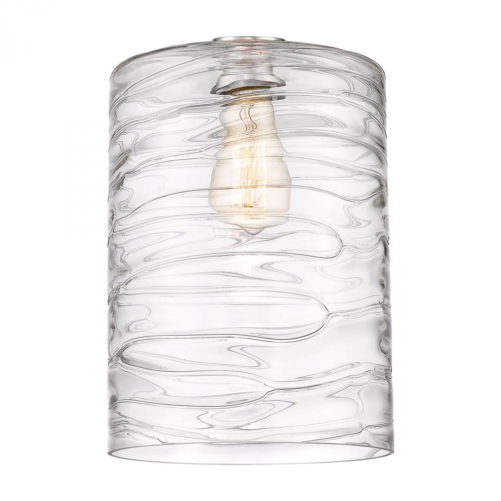 Cobbleskill Light 9 inch Deco Swirl Glass