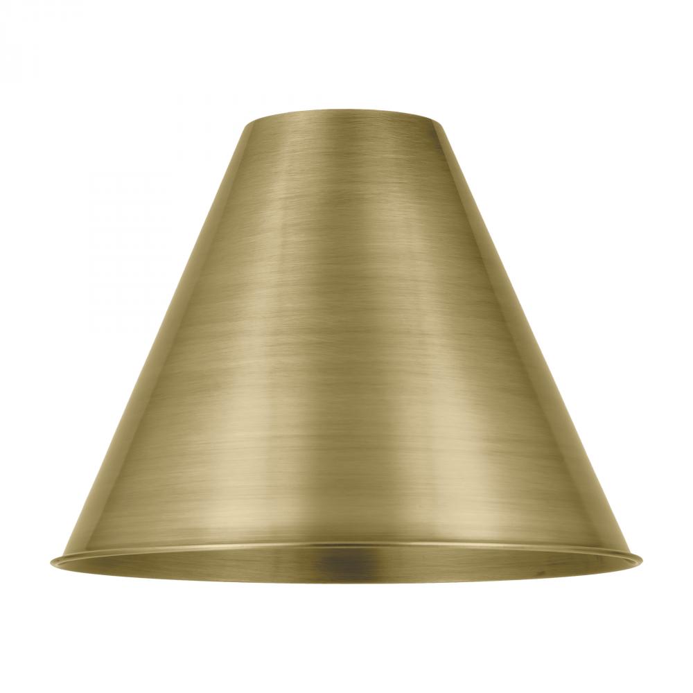 Berkshire Light 12 inch Antique Brass Metal Shade