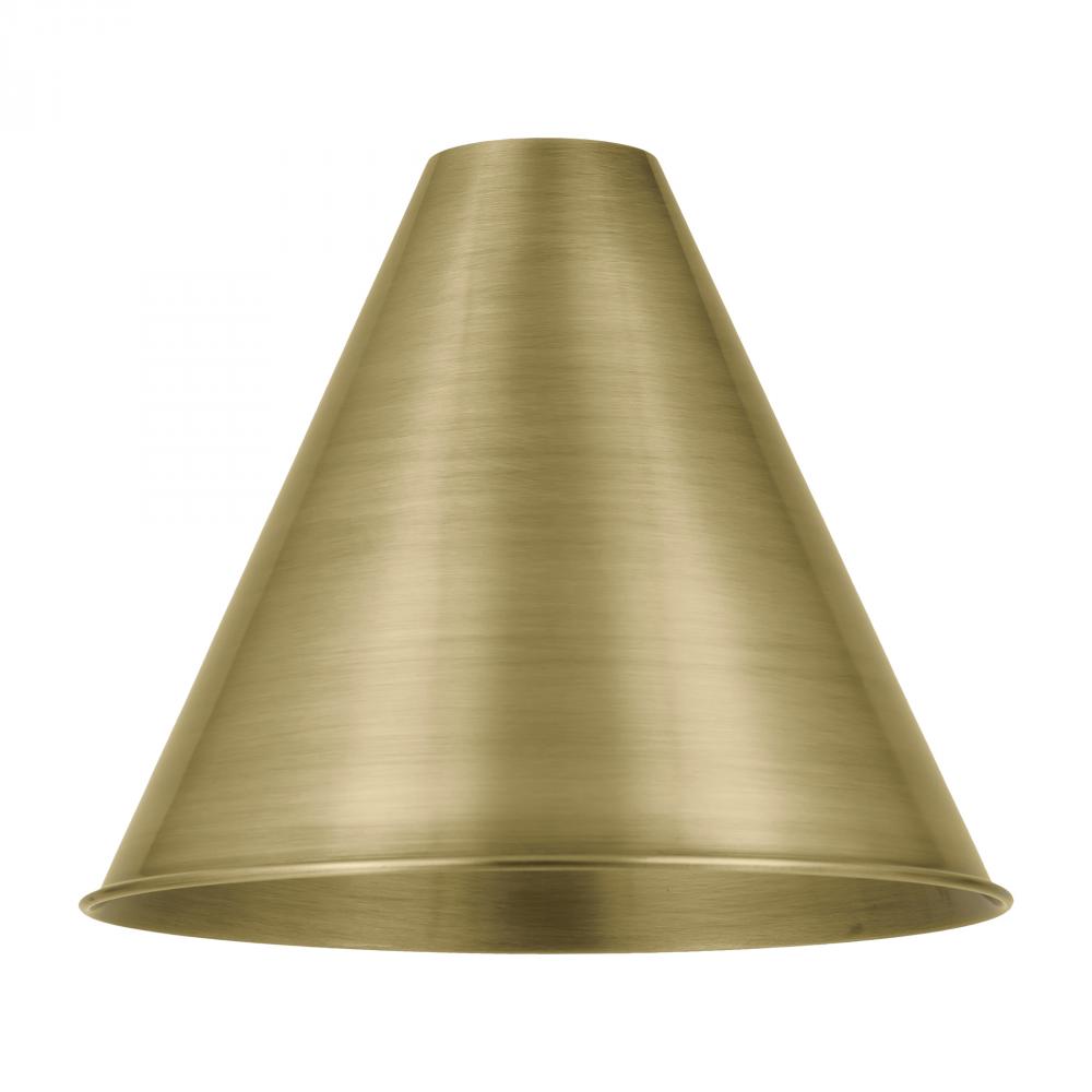 Berkshire Light 16 inch Antique Brass Metal Shade