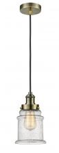 Innovations Lighting 100AB-10BK-1H-AB-G184 - Edison - 1 Light - 8 inch - Antique Brass - Cord hung - Mini Pendant