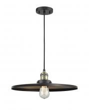 Innovations Lighting 201C-BAB-MFR-BK-16 - Appalachian - 1 Light - 16 inch - Black Antique Brass - Cord hung - Mini Pendant