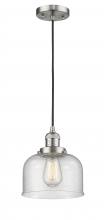 Innovations Lighting 201C-SN-G74 - Bell - 1 Light - 8 inch - Brushed Satin Nickel - Cord hung - Mini Pendant