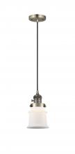Innovations Lighting 201CSW-AB-G181S - Canton - 1 Light - 5 inch - Antique Brass - Cord hung - Mini Pendant