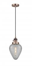 Innovations Lighting 201CSW-AC-G165 - Geneseo - 1 Light - 7 inch - Antique Copper - Cord hung - Mini Pendant