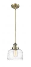 Innovations Lighting 201S-AB-G713 - Bell - 1 Light - 8 inch - Antique Brass - Stem Hung - Mini Pendant