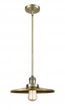 Innovations Lighting 201S-AB-MFR-AB-12 - Appalachian - 1 Light - 12 inch - Antique Brass - Stem Hung - Mini Pendant