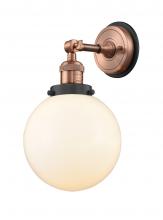 Innovations Lighting 203BP-ACBK-G201-8 - Beacon - 1 Light - 8 inch - Antique Copper - Sconce